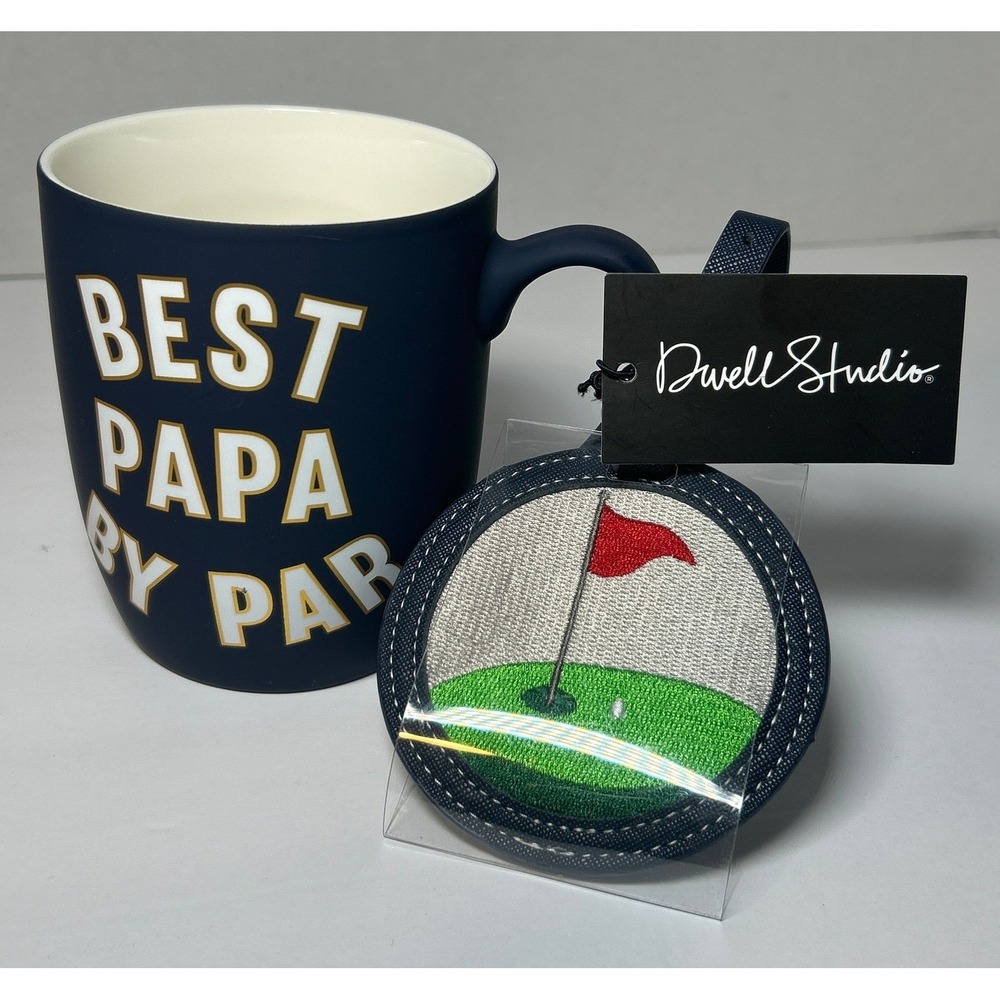 Dwell Studio Best Papa Golf Mug & Luggage‎ Tag Gift Set